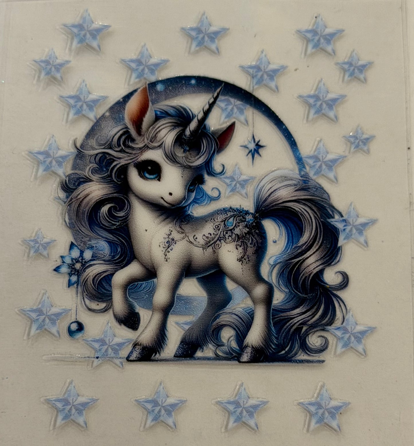 Sanitizer Wrap - Unicorn blue