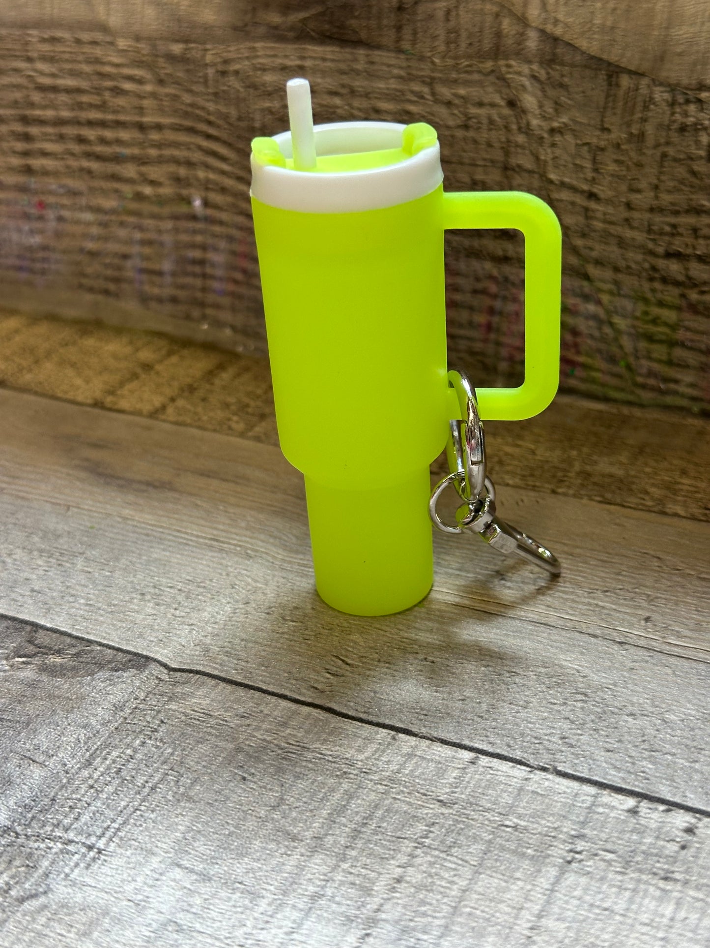 Glow in the Dark Mini Stanley Keychain # Yellow