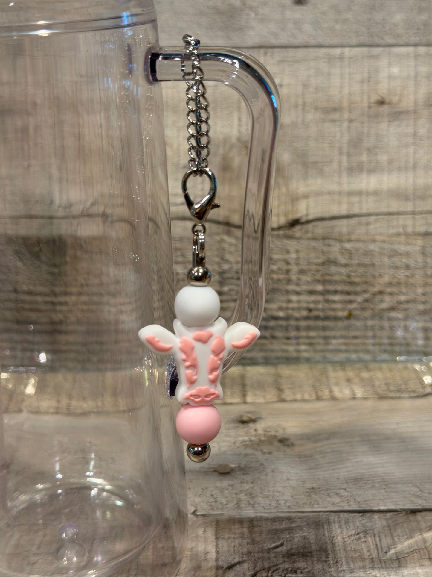 Pink Cow Handle Charm