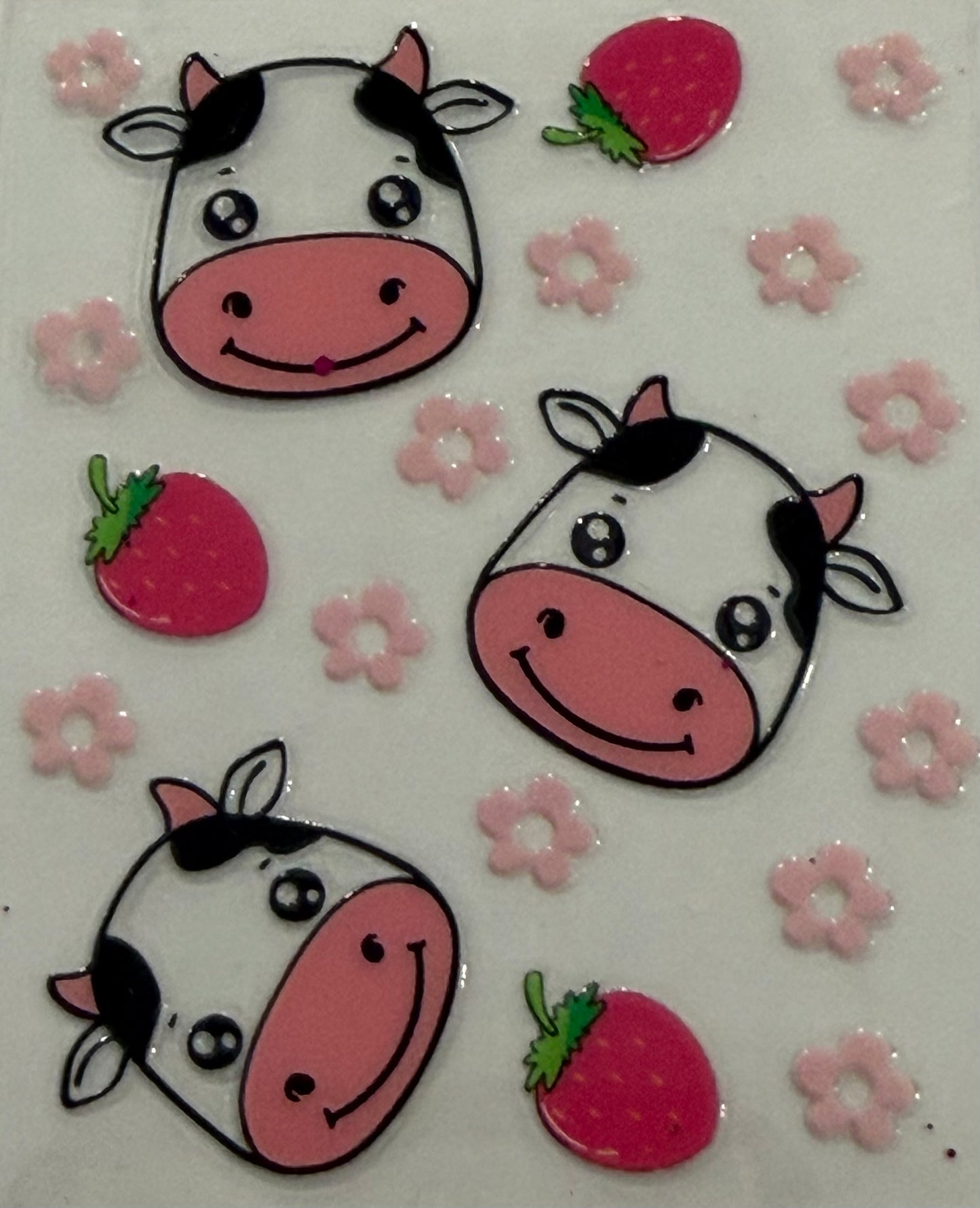 Sanitizer Wrap -Strawberry Flower Cow