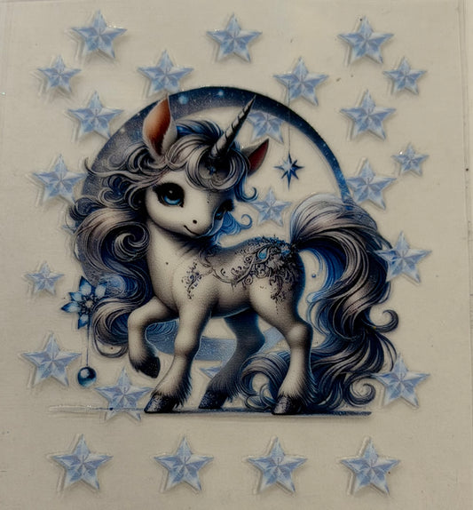 Sanitizer Wrap - Unicorn blue