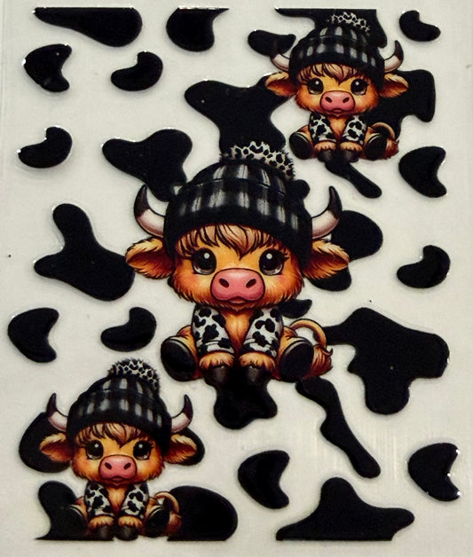 Sanitizer Wrap -  Highland Cow Beanie