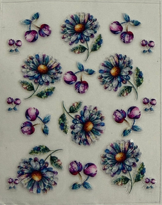 Sanitizer Wrap -Multicolor Flower w/Cherries