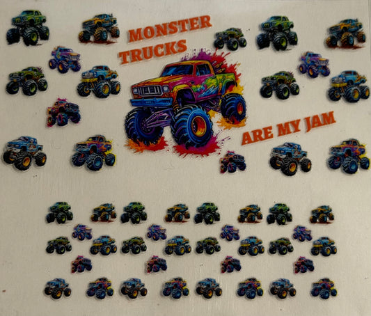 Stanley Cup Key Chain Mini Wrap -Monster Trucks