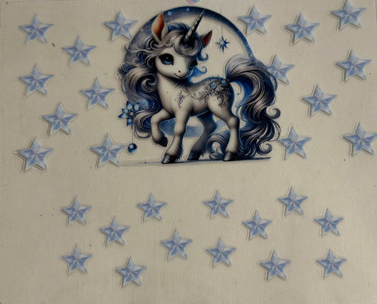 Stanley Cup Key Chain Mini Wrap - Unicorn blue