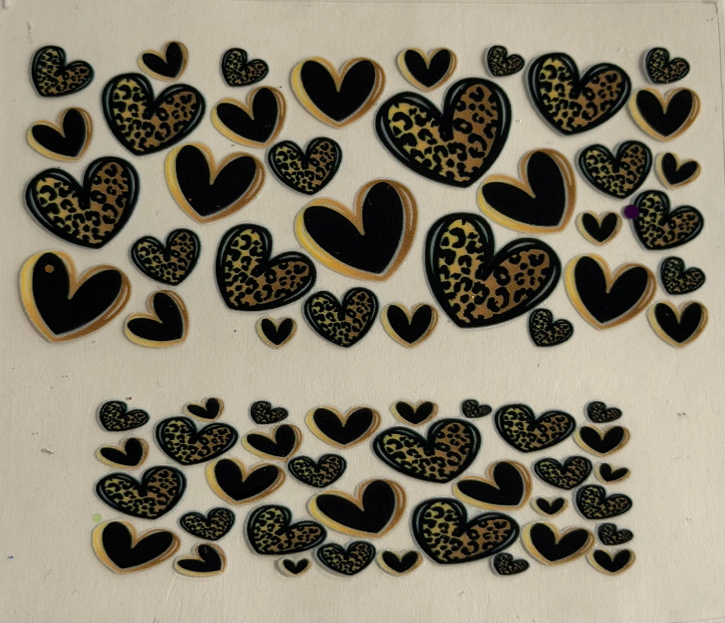 Stanley Cup Key Chain Mini Wrap -Leopard Hearts