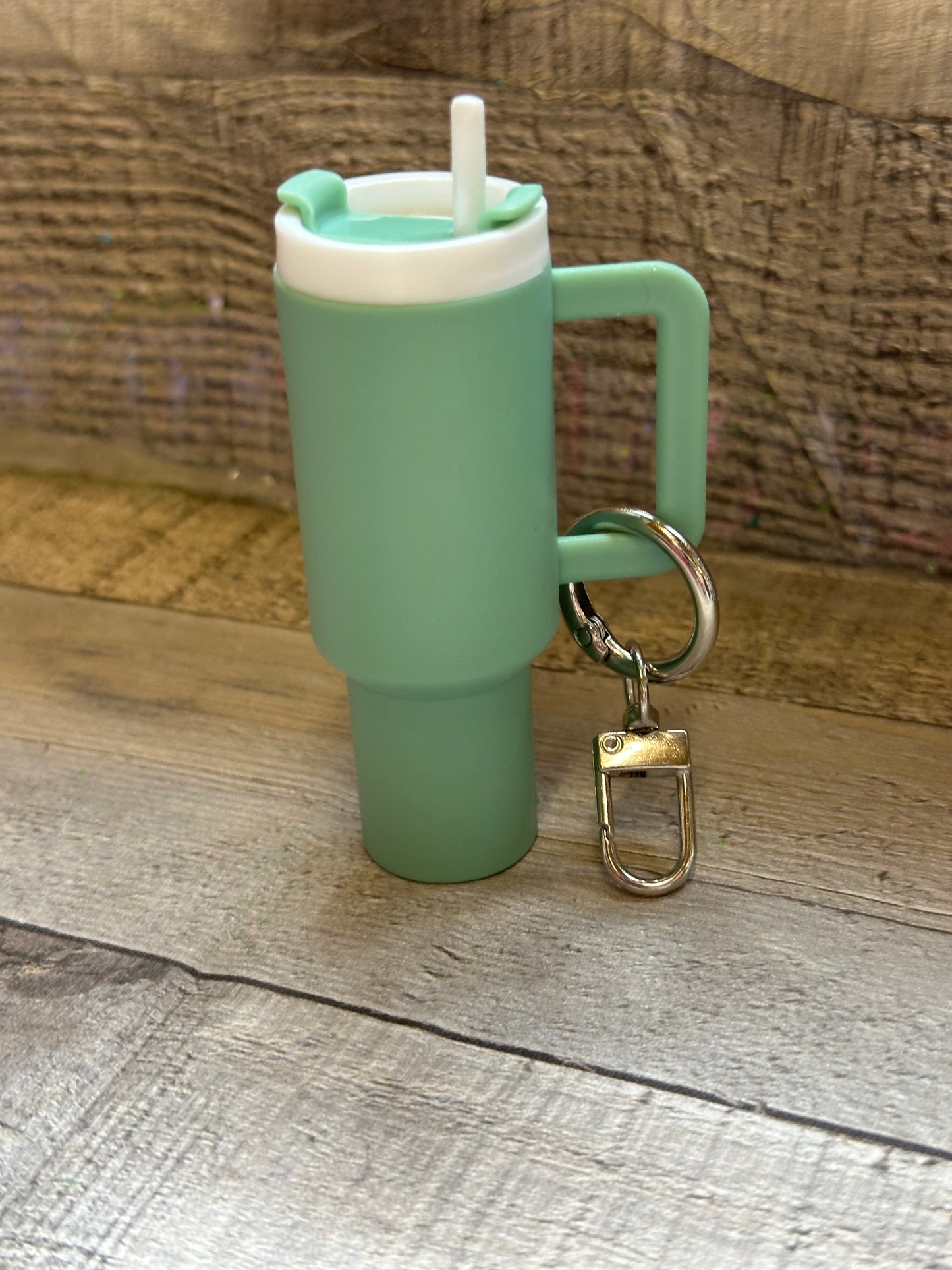 Mini Stanley Keychain # Dusty Green