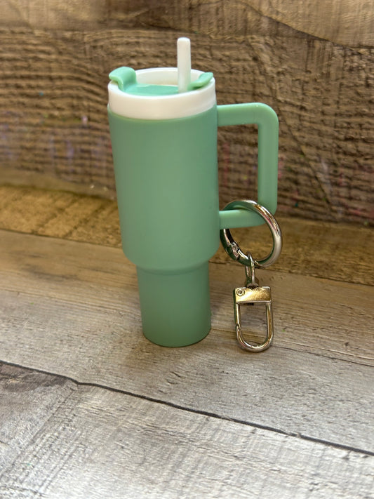 Mini Stanley Keychain # Dusty Green