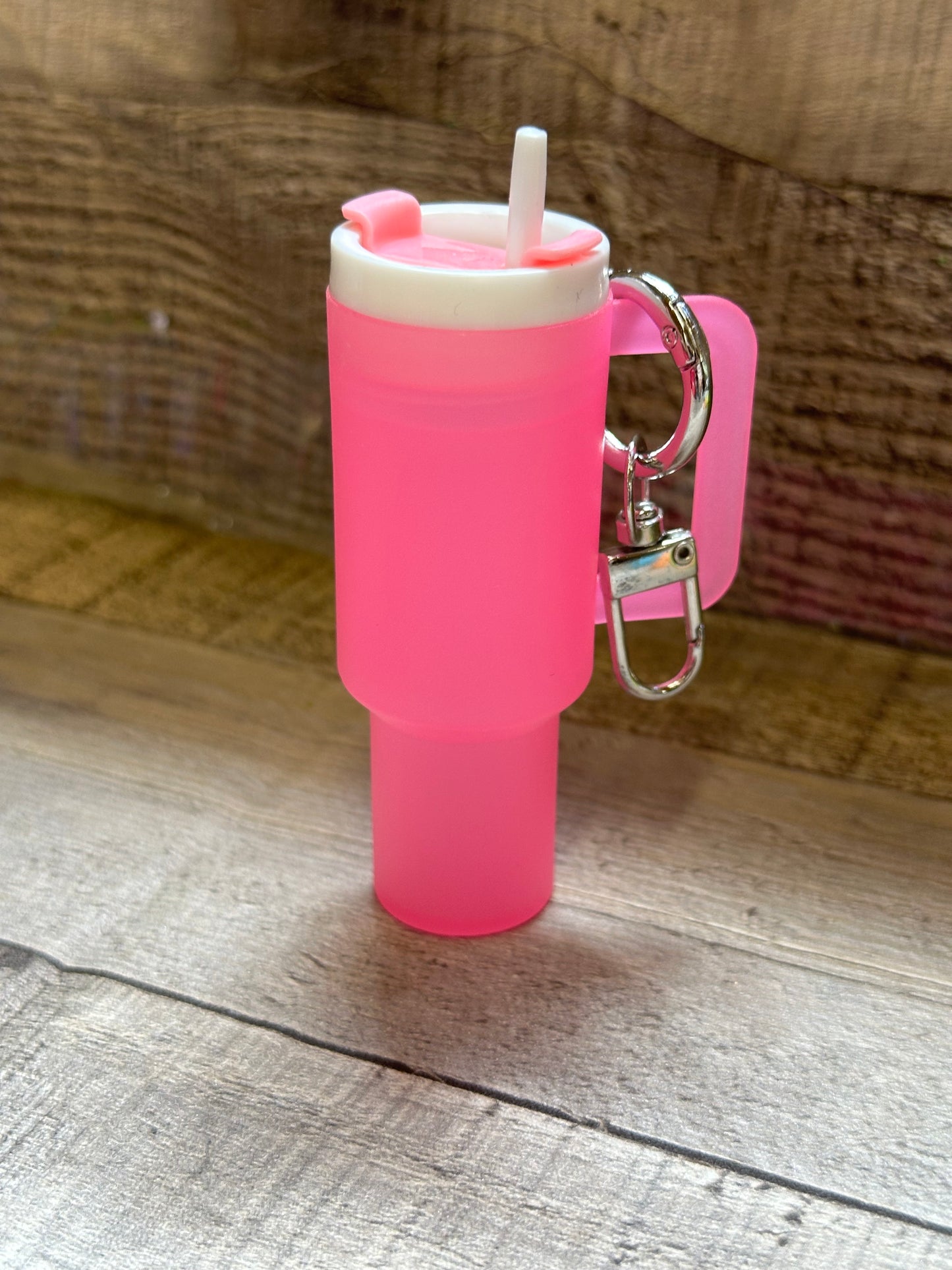 Glow in the Dark Mini Stanley Keychain #Pink