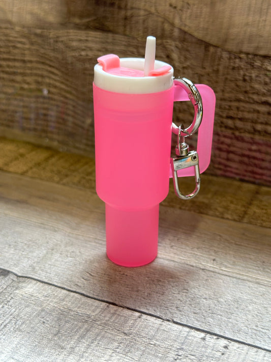 Glow in the Dark Mini Stanley Keychain #Pink