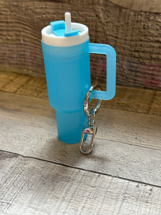 Glow in the Dark Mini Stanley Keychain # Lt. Blue