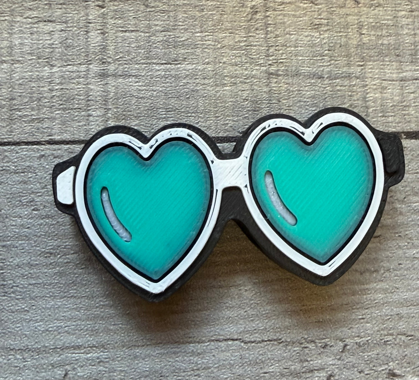 Heart Glasses Straw Topper