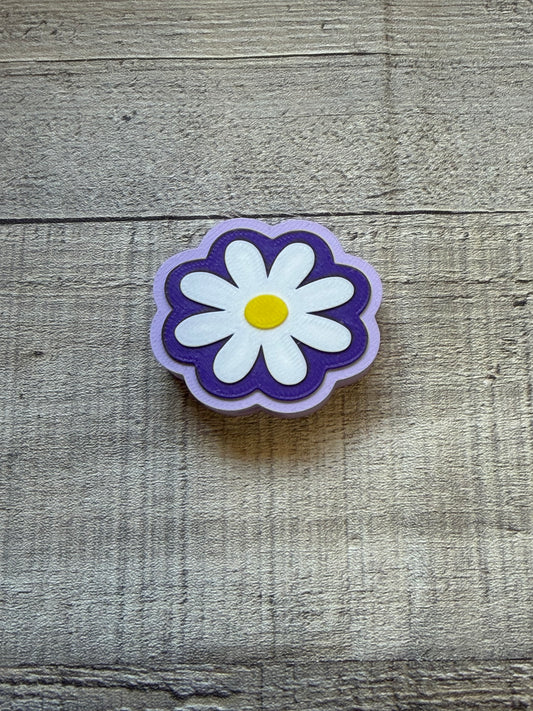 Purple Daisy Straw Topper