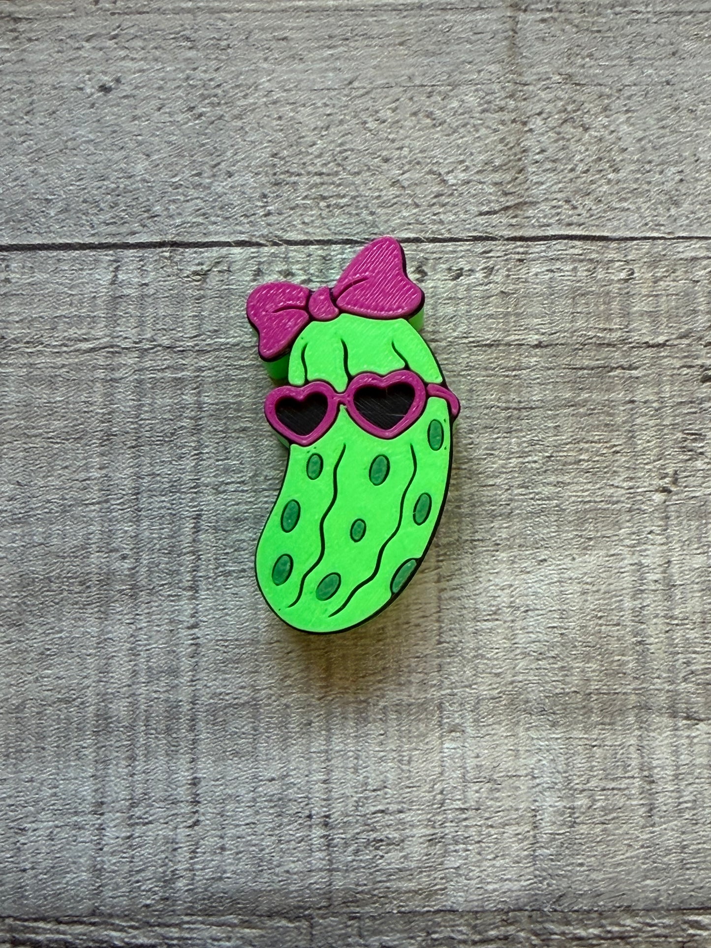 Pickle with Sunglasses Straw Topper